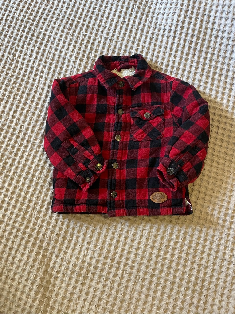 Bass Pro Shops Red and Black Plaid Kids Jacket
